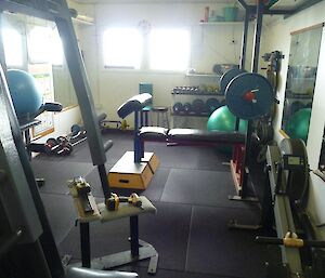 The gym after the spring clean