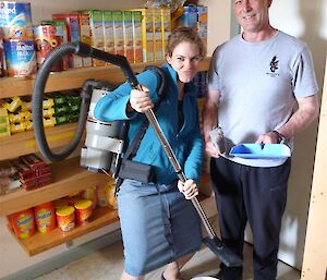 Belinda and Pete — the mad cleaners!