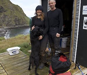 Melissa and Tony at Caroline Cove hut