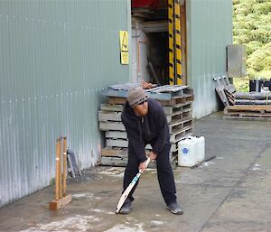 Tim at bat