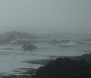 Circumnavigating the island in misty conditions