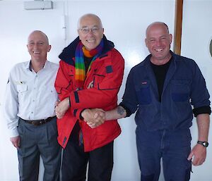 Adrian and Wayne meet Dr Karl, a visitor on the Orion ship
