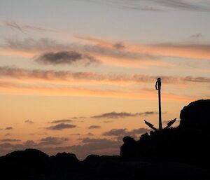 Anchor in the sunset