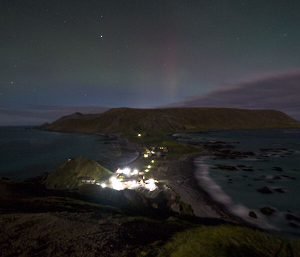 The beginnings of a stunning night, a view over the Isthmus