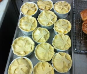 Guinness beef pies with shamrock