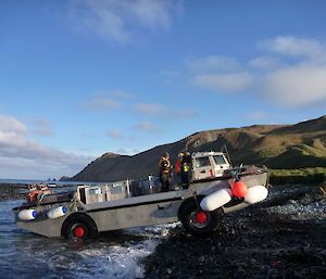 Bringing cargo ashore on the LARCS