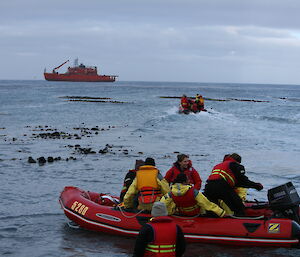 Transferring personnel from ship to shore