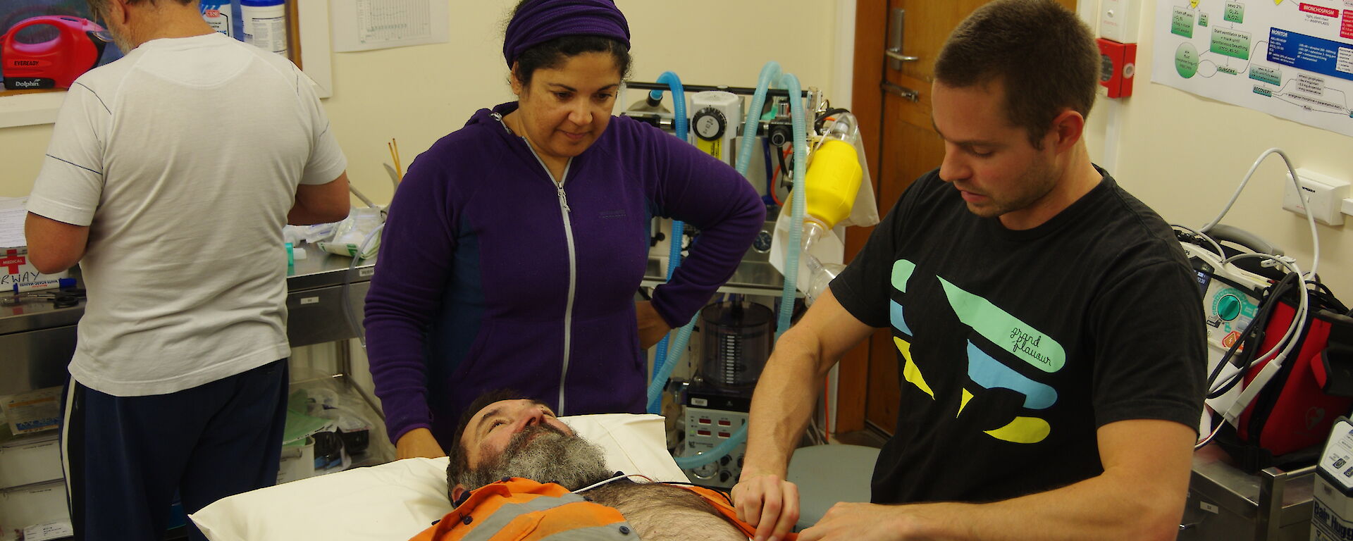 Doc Mel providing medical training