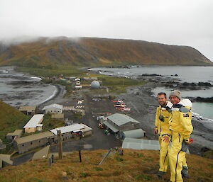 Cameron and Gary overlooking station
