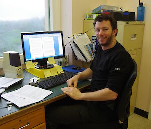 Richard, Ranger in Charge, at his desk