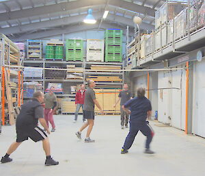 Volleyball game in the Greenstore