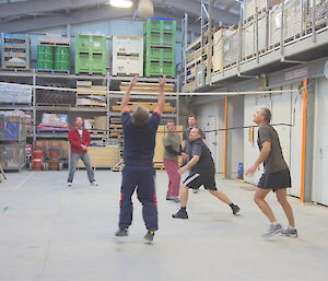 Volleyball game in the Greenstore