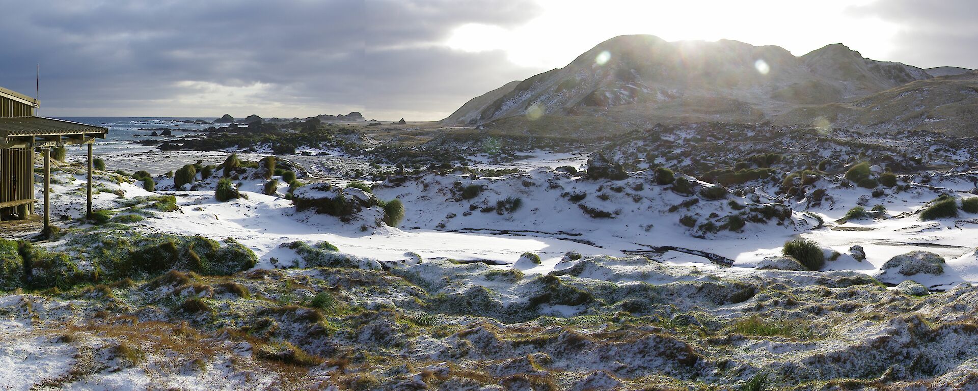 Panorama of Bauer Bay Hut