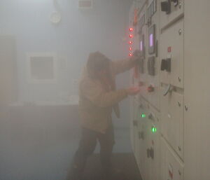 Hi-fog system activated in main power house
