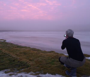 Dave taking in the beautiful sunset