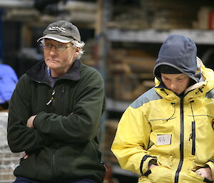 Dave and Kelly watch search and rescue training