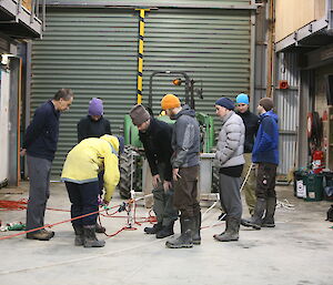 Search and Rescue training — group action shot