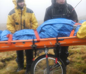 Stephen and Jack, with Kelly on the stretcher