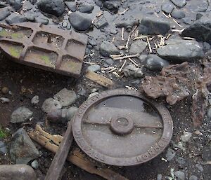 Artefact scatter including tank lid, Lusi Bay