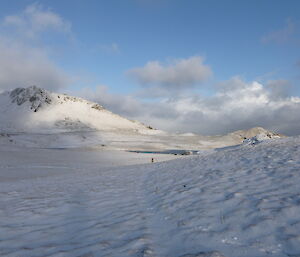 Heading back to the watertank hut after a days work