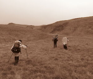 Garry, Richard and Dave making their way to the SAR site