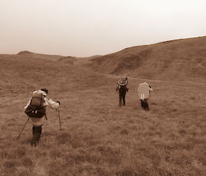 Garry, Richard and Dave making their way to the SAR site