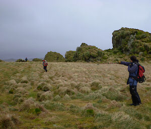 Jane, Cam and Kelly in search of northern giant petrel