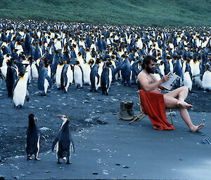 A young Jim relaxing on Lusi Beach in 1984