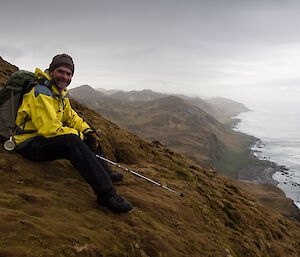 Stu on Mt Aurora