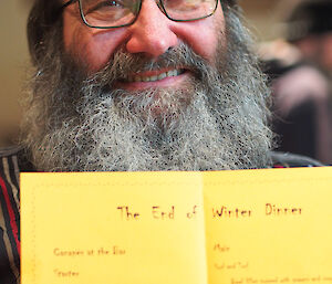 Ray with the End of Winter Dinner menu