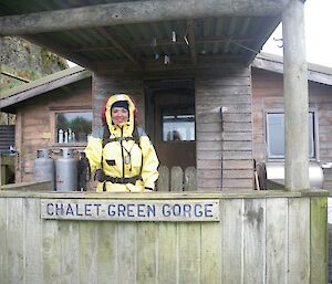 Mel at Green Gorge hut