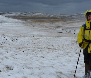 Lauren poses in snowy landscape