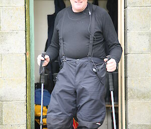 Colin heading off station to check on a repeater