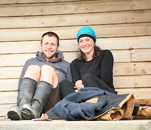 Cam and Kelly taking a break from hunting