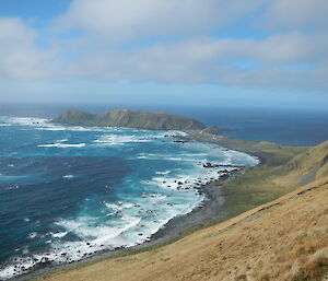 Windy on the west coast, calm on the east side of a small peninsula