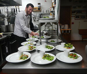 Richard the assistant chef in the kitchen