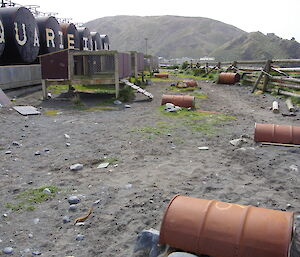 Remediation working site at the fuel farm