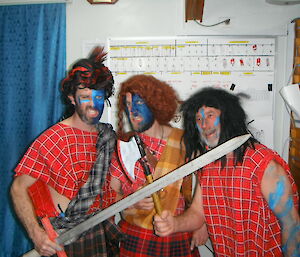 Steve, Cam and Gaz on Medieval night