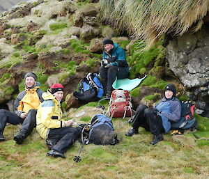 Richard, Karen, Kelly and Jane taking a break