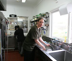 Dana and Maria in the kitchen