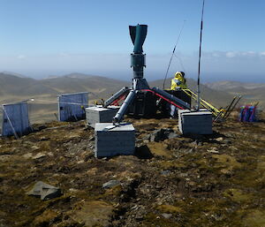 Colin working on Mt Waite repeater