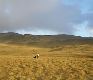 Dave with Waggs the dog, large panorama