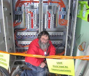 Ray the electrician in the distribution hut