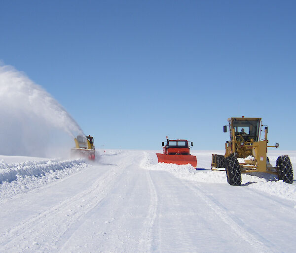 Vehicles on the runway