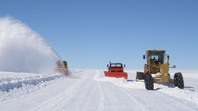 Vehicles on the runway