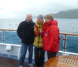 Karen with her parents Jill and Doug