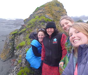 Lauren, Maria, Anna and Jaimie at Bauer Bay fora game of golf