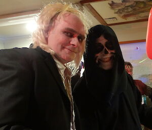 Stu who might be dressed as Igor and Tom dressed as Death