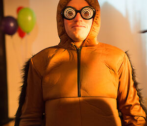 Al looking a little creepy dressed as a Kafkaesque cockroach