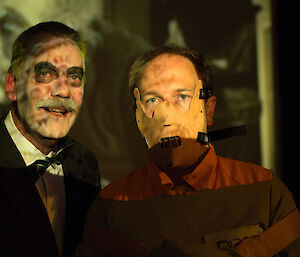 Greg and Chris our friendly comms team dressed as a ghoul and Hannibal Lecter